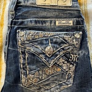 Miss Me Embellished Dark Blue Jeans